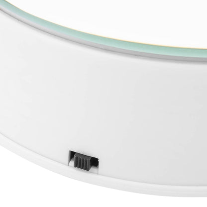 Base giratoria eléctrica 10cm blanco con espejo. Plataforma rotatoria con iluminación LED