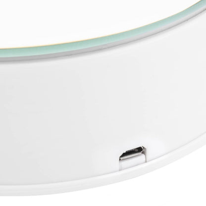 Base giratoria eléctrica 10cm blanco con espejo. Plataforma rotatoria con iluminación LED