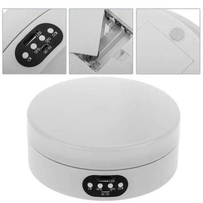 Base giratoria eléctrica 16 cm blanco con iluminación LED