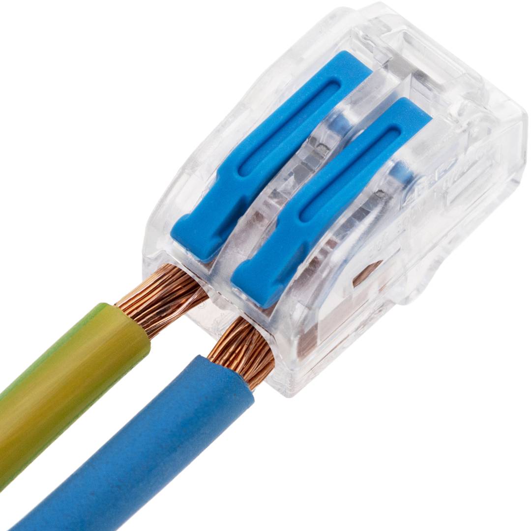 Bloque conector de empalme de 2 tomas para cable 2,5mm (5 Pack)