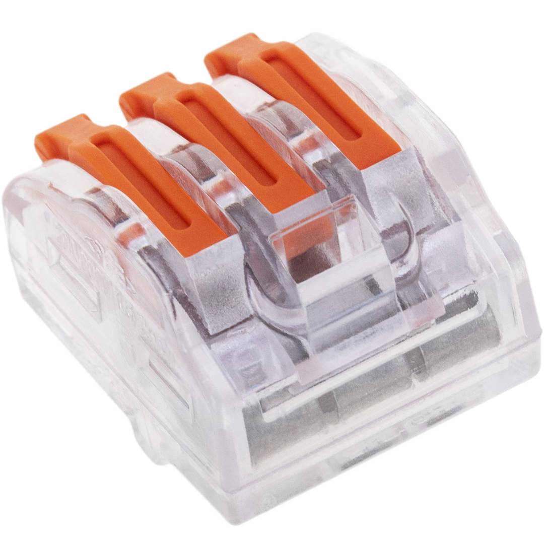 Bloque conector de empalme de 3 tomas para cable 2,5mm (5 Pack)