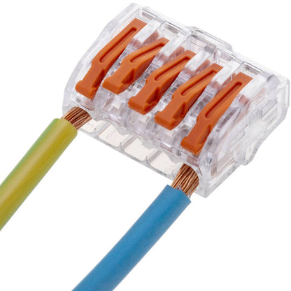 Bloque conector de empalme de 5 tomas para cable 2,5mm (5 Pack)