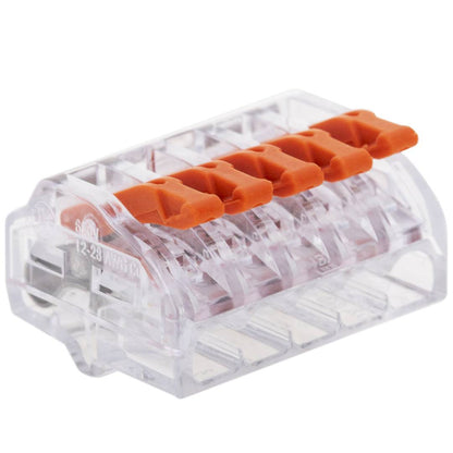 Bloque conector de empalme de 5 tomas para cable 2,5mm (5 Pack)