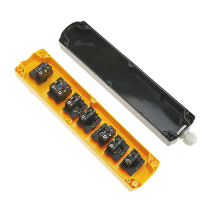 Caja de 5 pulsadores momentáneos y parada de emergencia i selector de la serie LAY5