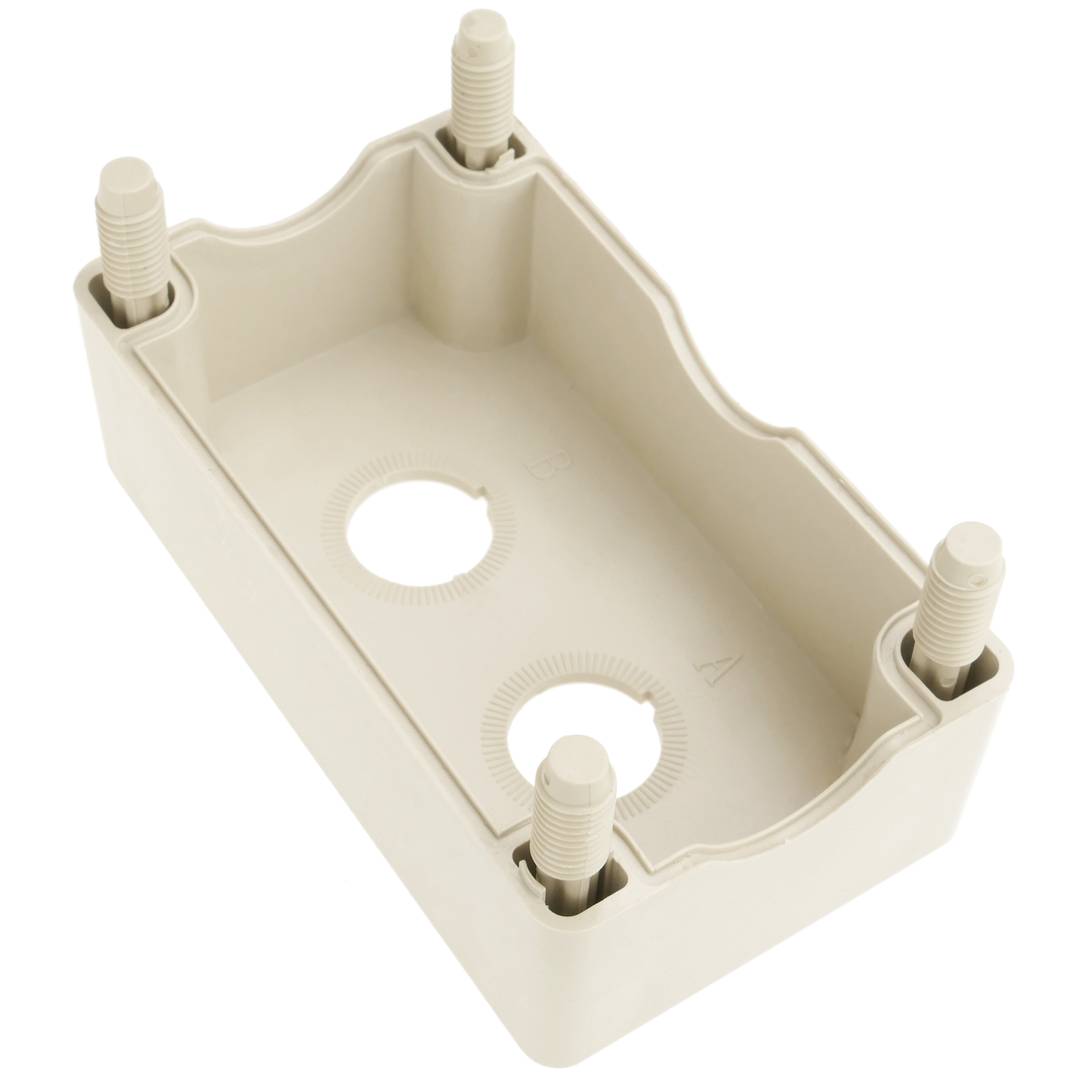 Caja de control de dispositivos eléctricos para 2 pulsadores o interruptores de 22 mm gris h=80mm