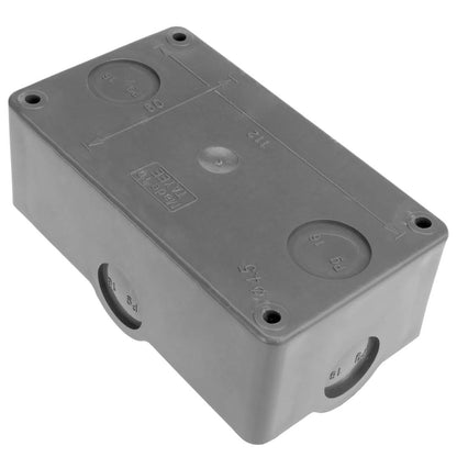 Caja de control de dispositivos eléctricos para 2 pulsadores o interruptores de 22 mm gris h=80mm