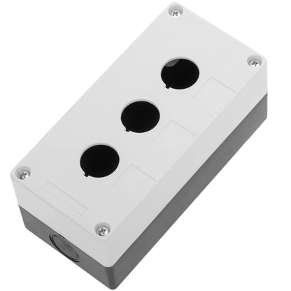 Caja de control de dispositivos eléctricos para 3 pulsadores o interruptores de 22 mm blanco