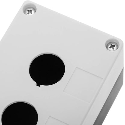 Caja de control de dispositivos eléctricos para 3 pulsadores o interruptores de 22 mm blanco