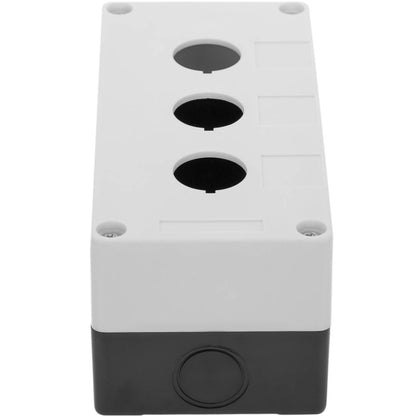 Caja de control de dispositivos eléctricos para 3 pulsadores o interruptores de 22 mm blanco