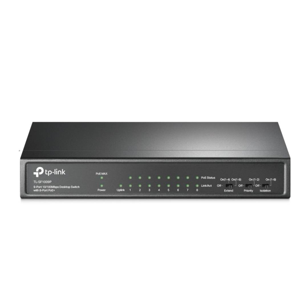 Switch de 9 puertos 10/100 Mbps para escritorio TP-Link TL-SF1009P