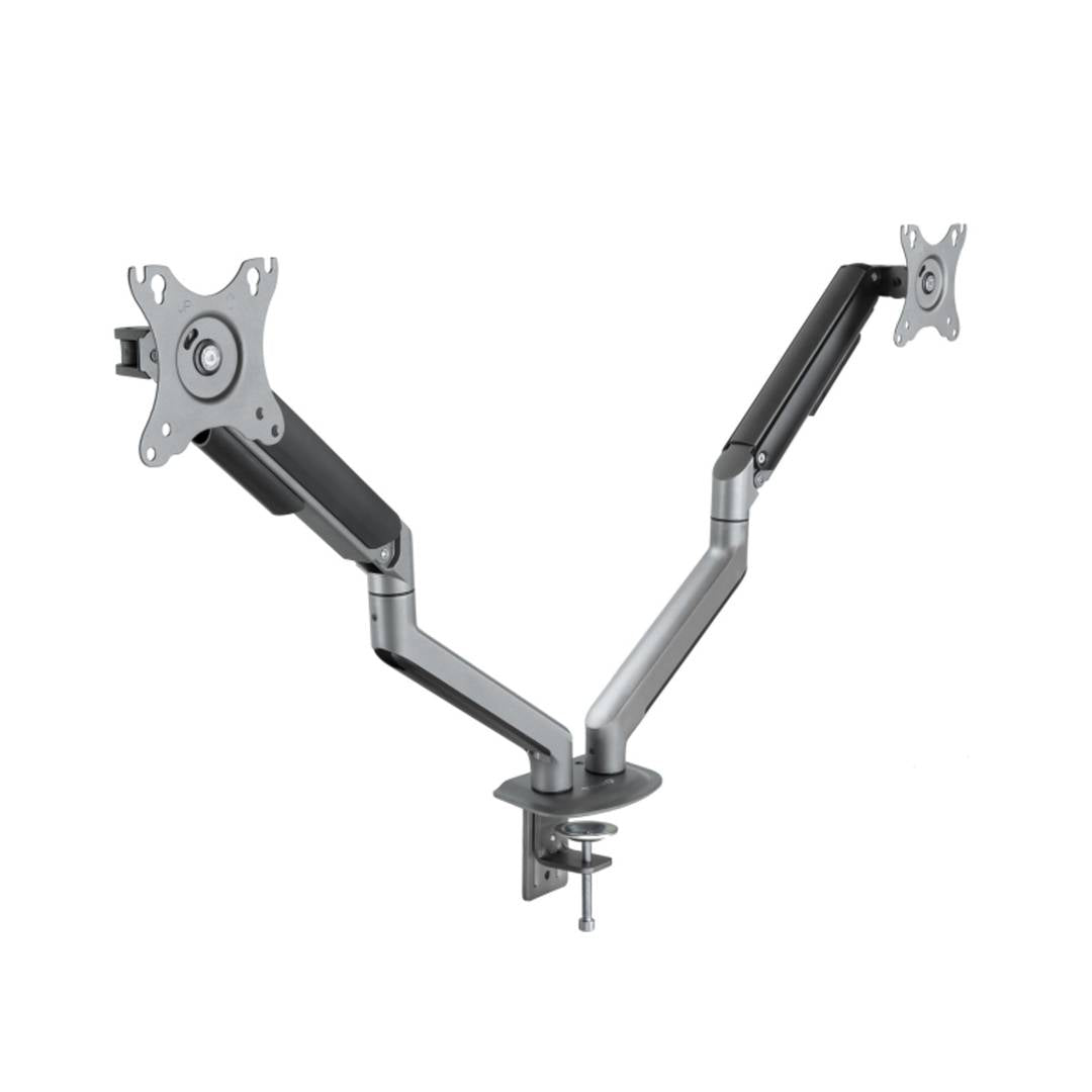 Soporte de mesa ajustable TooQ para 2 pantallas de 17' - 32' VESA75x75 hasta 100x100 mm DB4132TNR-G