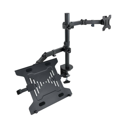 Soporte de mesa ajustable TooQ para pantalla y portátil de 13' - 32' VESA75x75 hasta 100x100 mm DB1200TN-B