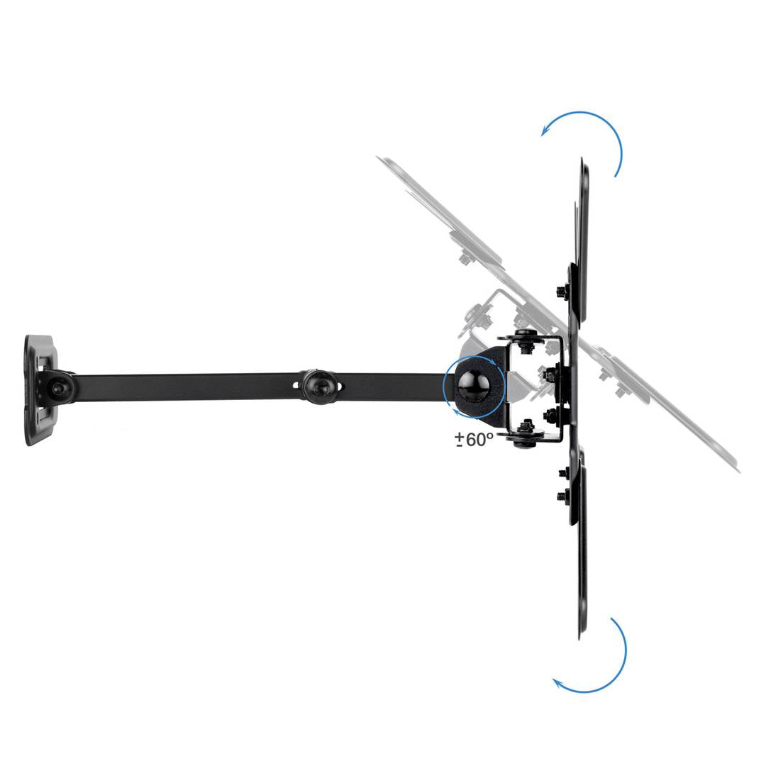 Soporte pantalla LCD a pared para TV de 13'- 43' articulado 66-370 mm