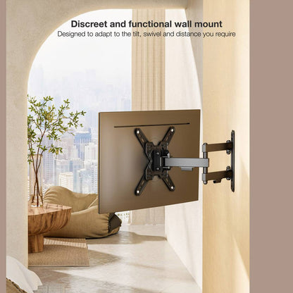 Soporte pantalla LCD a pared para TV de 13'- 43' articulado 66-370 mm