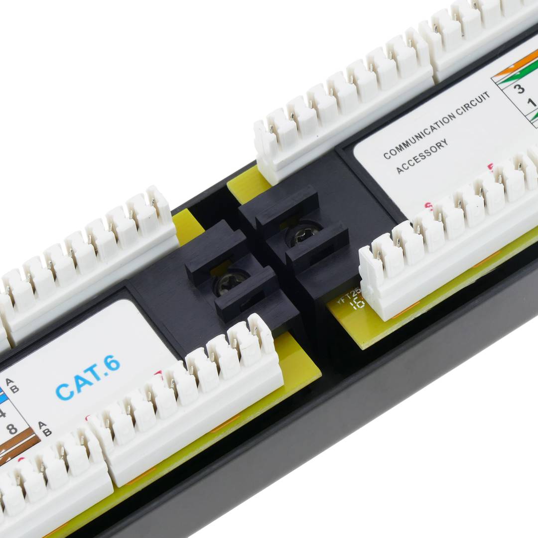 Patch panel 10' para armario rack 12-Port RJ45 Cat.6 UTP 1U