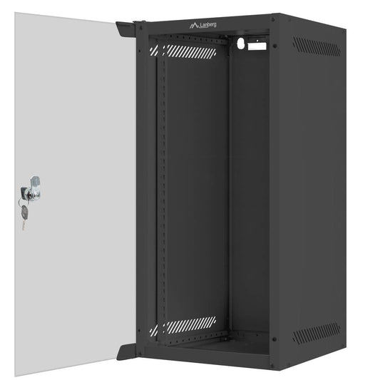 Armario Rack mural 10' 12U F310 280x310x603mm pared desmontado DIY negro Lanberg