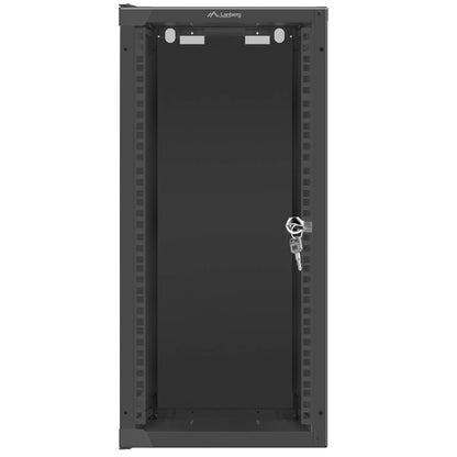 Armario Rack mural 10' 12U F310 280x310x603mm pared desmontado DIY negro Lanberg