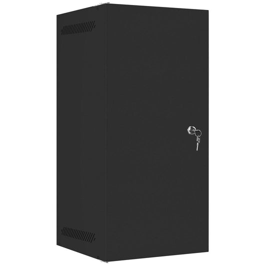 Armario Rack mural 10' 12U F310 280x310x603mm pared desmontado DIY negro Lanberg