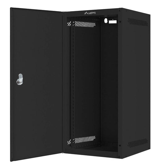 Armario Rack mural 10' 12U F310 280x310x603mm pared desmontado DIY negro Lanberg