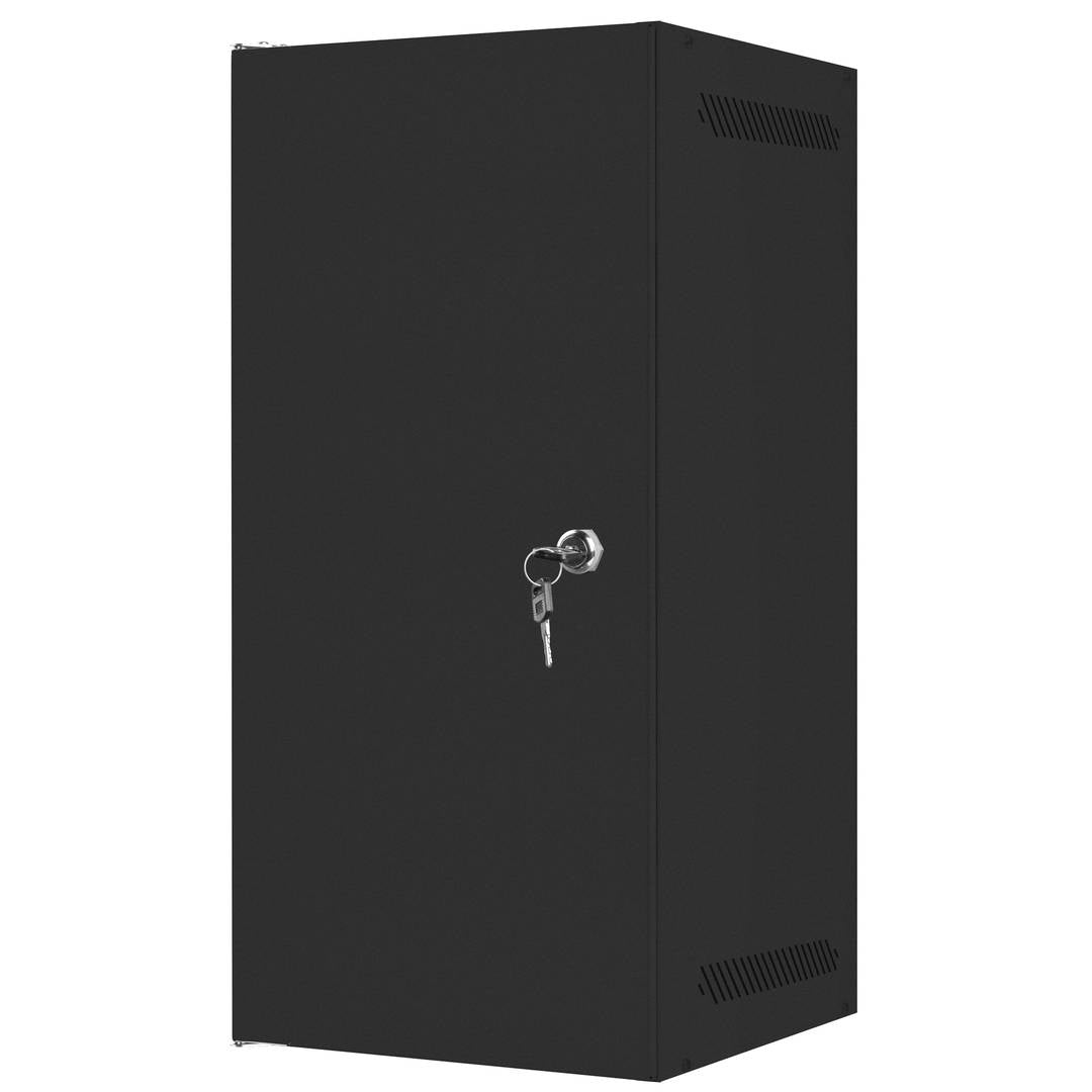 Armario Rack mural 10' 12U F310 280x310x603mm pared desmontado DIY negro Lanberg