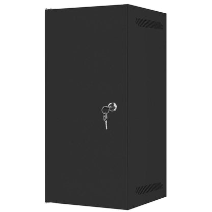 Armario Rack mural 10' 12U F310 280x310x603mm pared desmontado DIY negro Lanberg