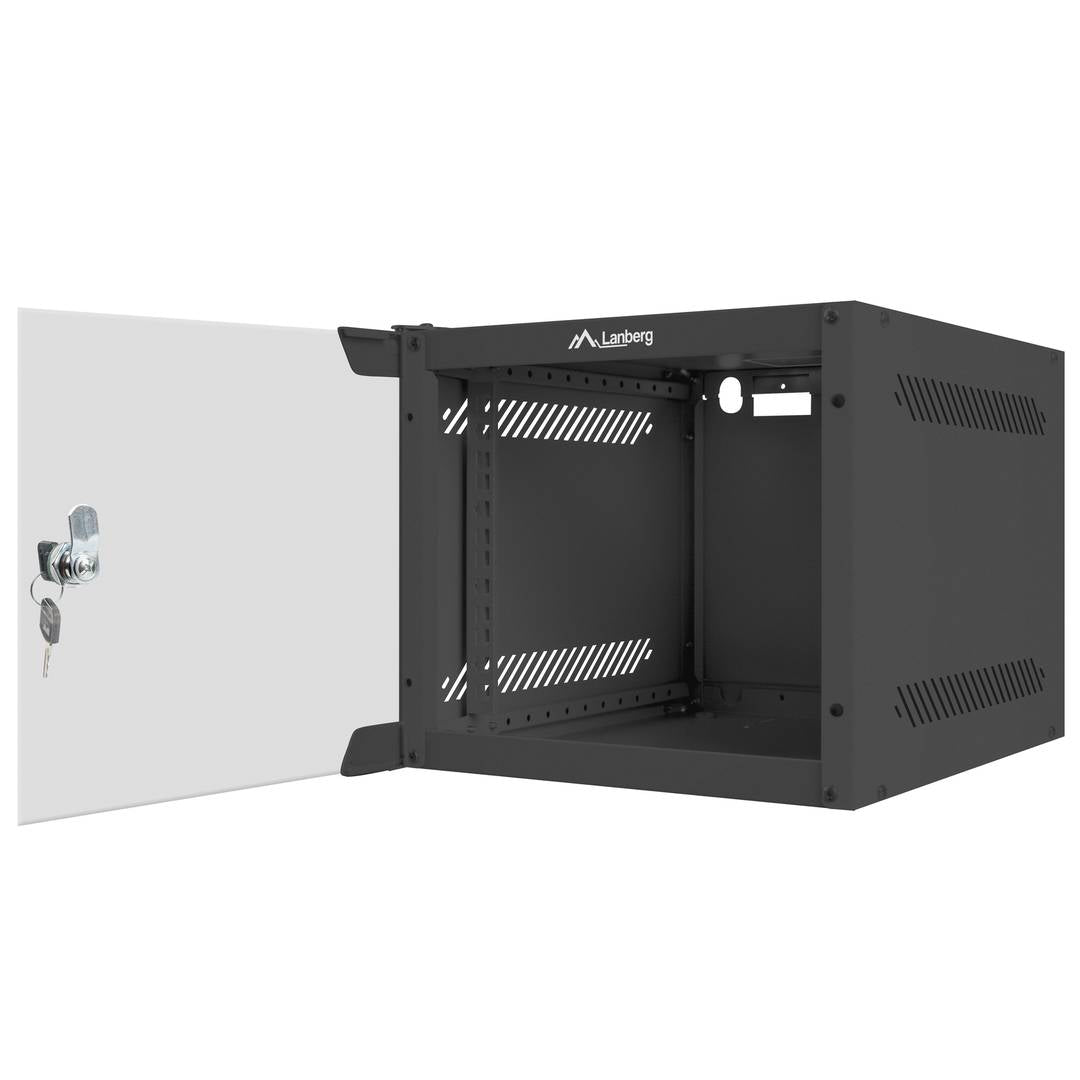 Armario Rack mural 10' 4U F310 280x310x247mm pared desmontado DIY negro Lanberg