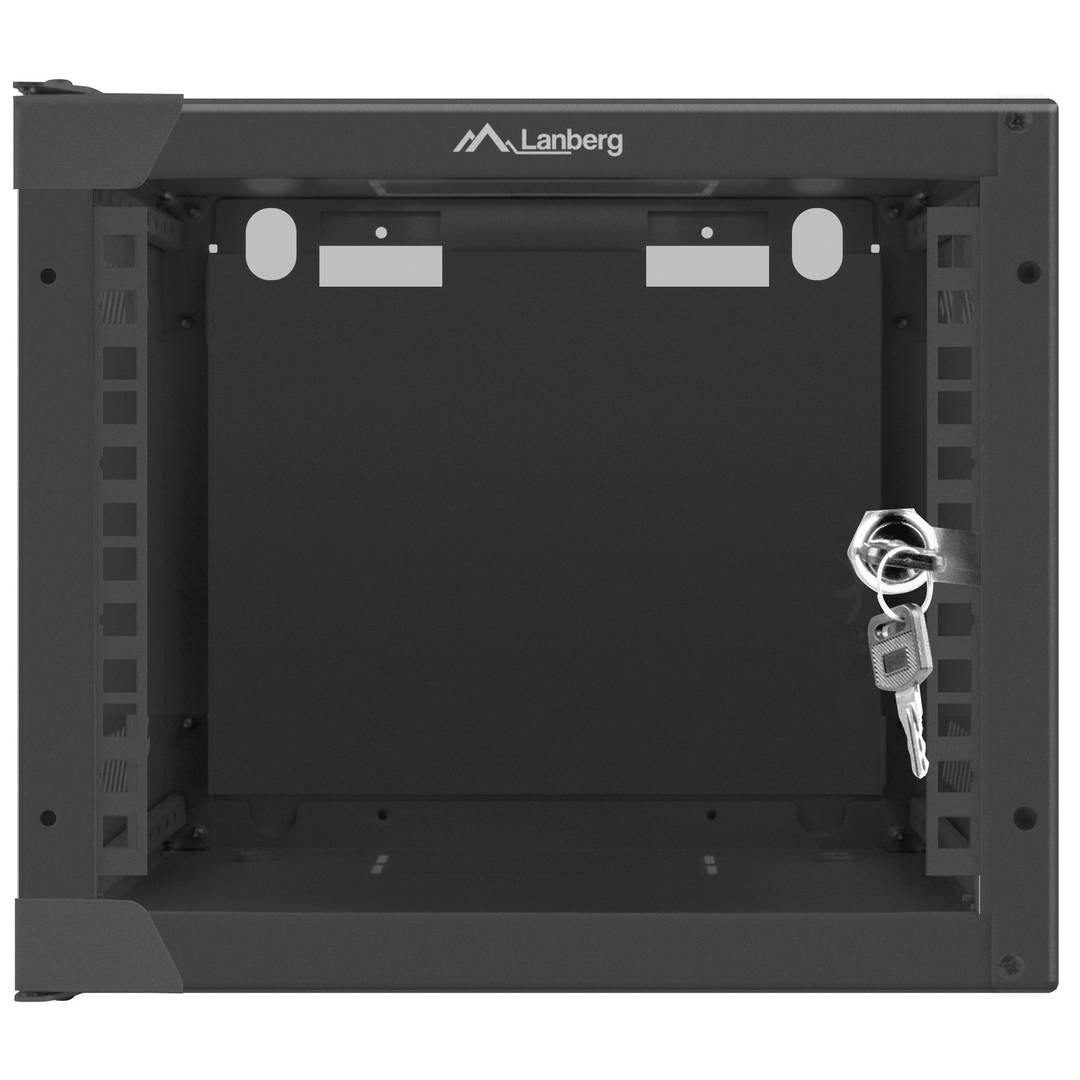 Armario Rack mural 10' 4U F310 280x310x247mm pared desmontado DIY negro Lanberg