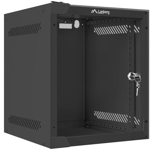 Armario Rack mural 10' 6U F310 280x310x336mm pared desmontado DIY negro Lanberg