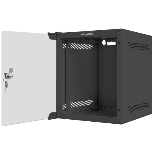 Armario Rack mural 10' 6U F310 280x310x336mm pared desmontado DIY negro Lanberg