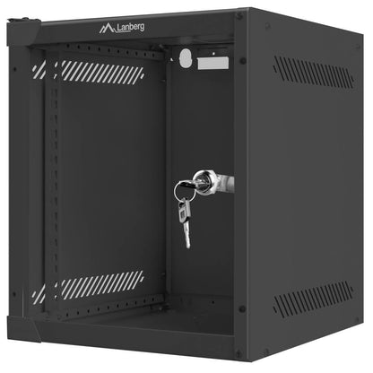Armario Rack mural 10' 6U F310 280x310x336mm pared desmontado DIY negro Lanberg