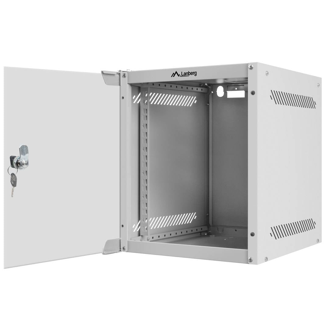 Armario Rack mural 10' 6U F310 280x310x336mm pared desmontado DIY blanco Lanberg