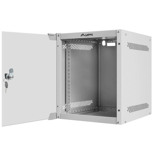 Armario Rack mural 10' 6U F310 280x310x336mm pared desmontado DIY blanco Lanberg
