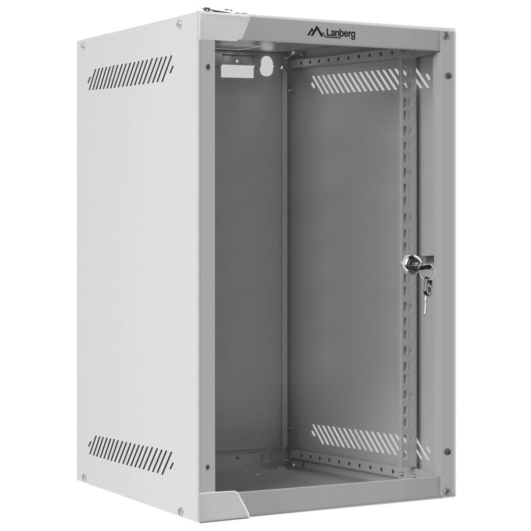 Armario Rack mural 10' 9U F310 280x310x469mm pared desmontado DIY blanco Lanberg