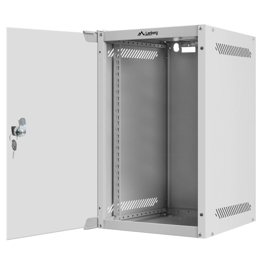 Armario Rack mural 10' 9U F310 280x310x469mm pared desmontado DIY blanco Lanberg