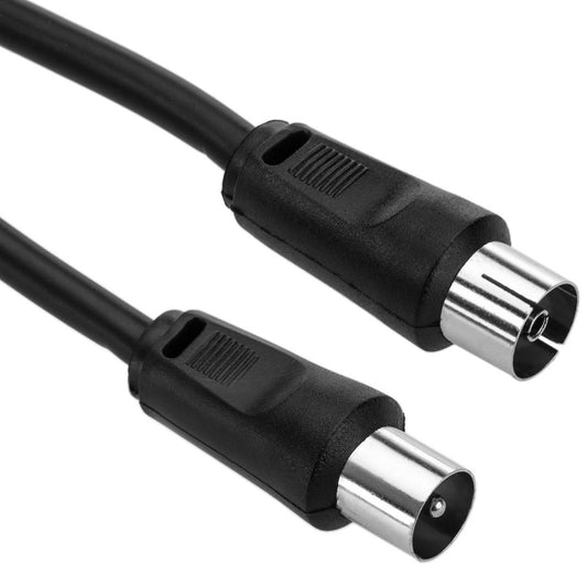 Cable coaxial de antena para televisión macho/hembra 10m negro