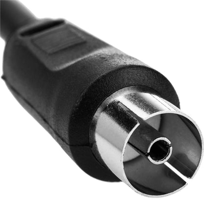 Cable coaxial de antena para televisión macho/hembra 10m negro