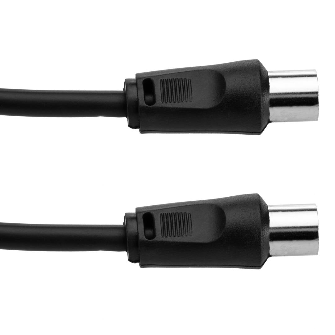 Cable coaxial de antena para televisión macho/hembra 10m negro