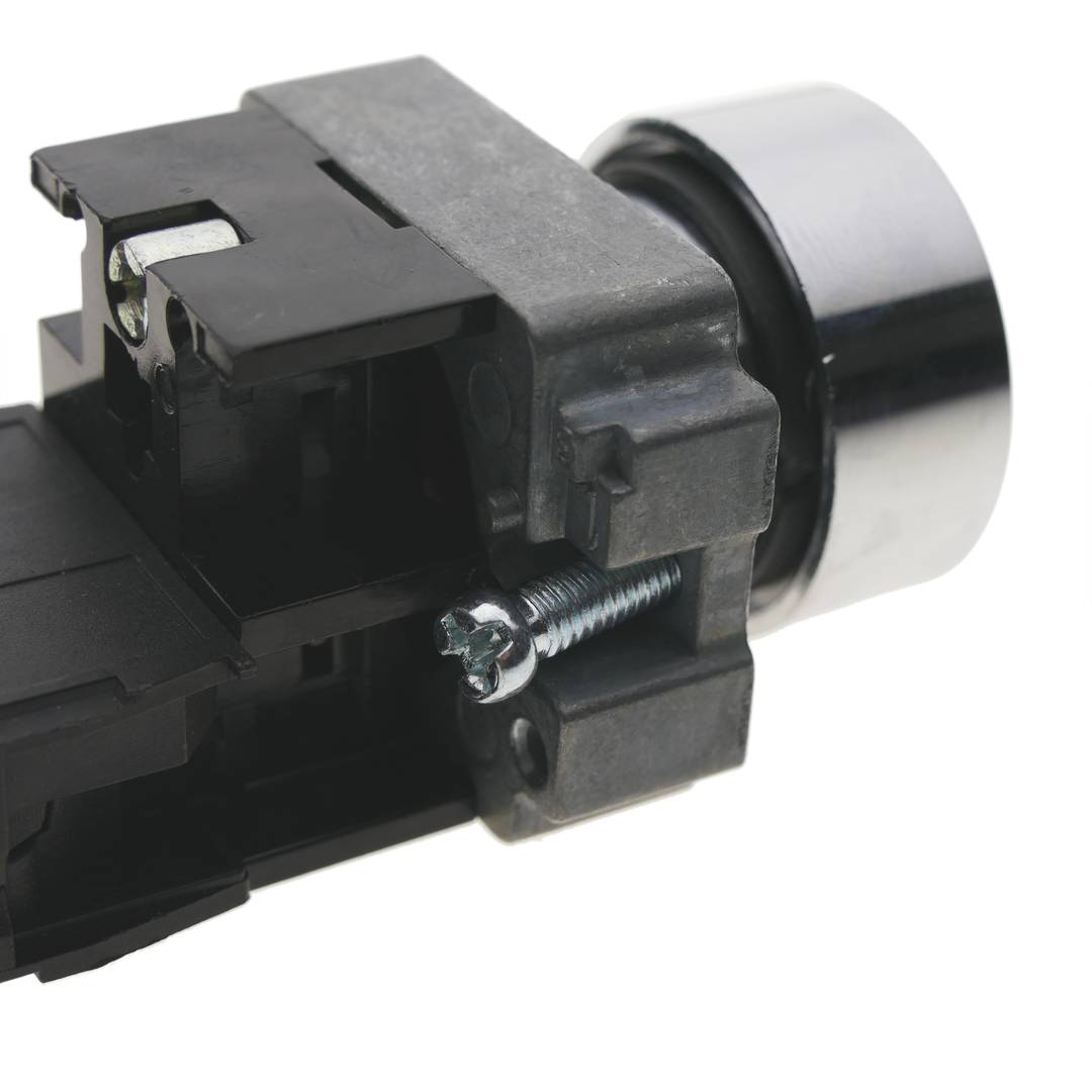 Pulsador de enganche 22mm 400V 10A con bloqueo amarillo