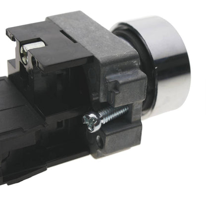Pulsador de enganche 22mm 400V 10A con bloqueo amarillo