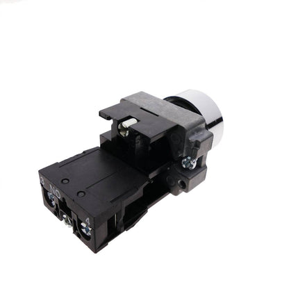 Pulsador de enganche 22mm 220V 10A con bloqueo azul