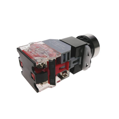 Pulsador de enganche 22mm 220V 10A con luz LED