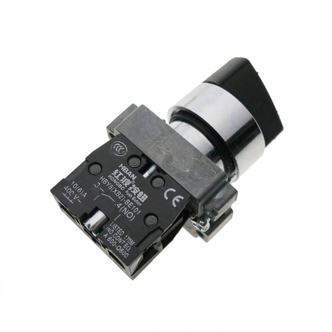 Selector rotatorio momentáneo 22mm 1NO 220V 10A normal abierto