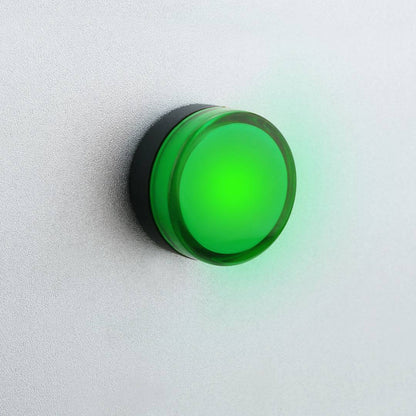 Luz piloto LED de 22 mm para paneles de control 220 VAC verde