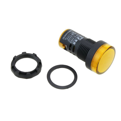 Luz piloto LED de 22 mm para paneles de control 220 VAC amarillo