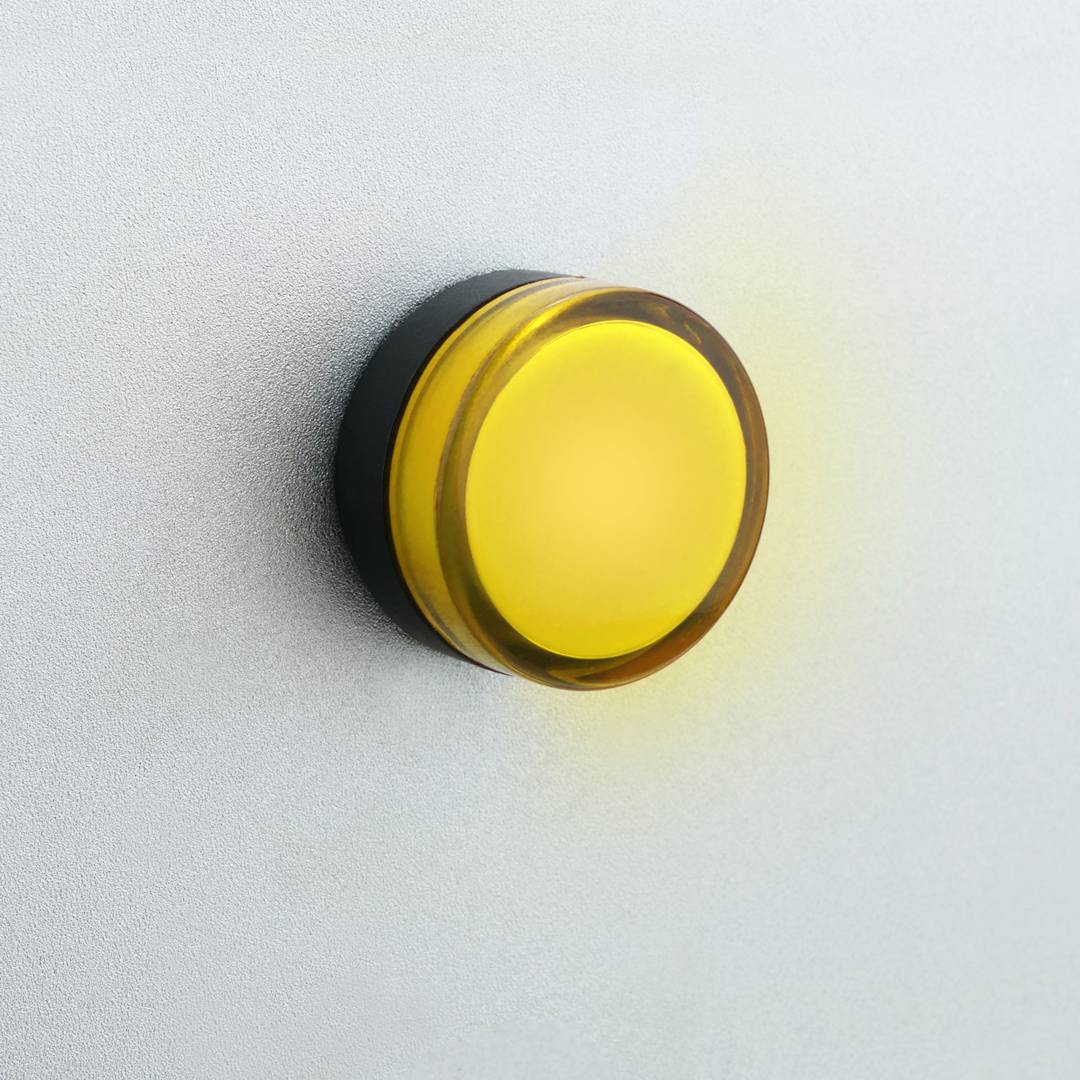 Luz piloto LED de 22 mm para paneles de control 220 VAC amarillo