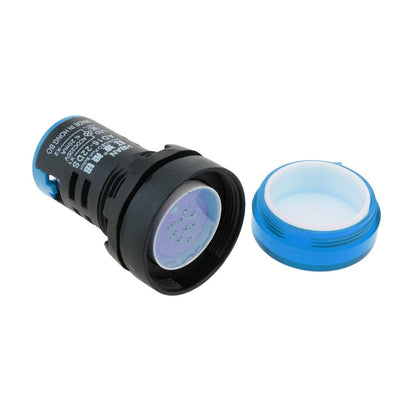 Luz piloto LED de 22 mm para paneles de control 220 VAC azul