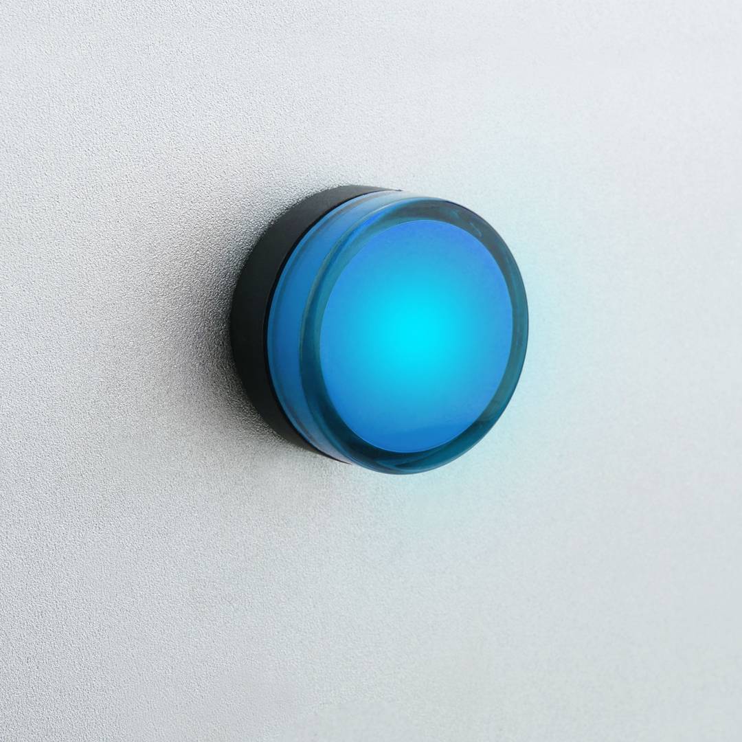 Luz piloto LED de 22 mm para paneles de control 220 VAC azul