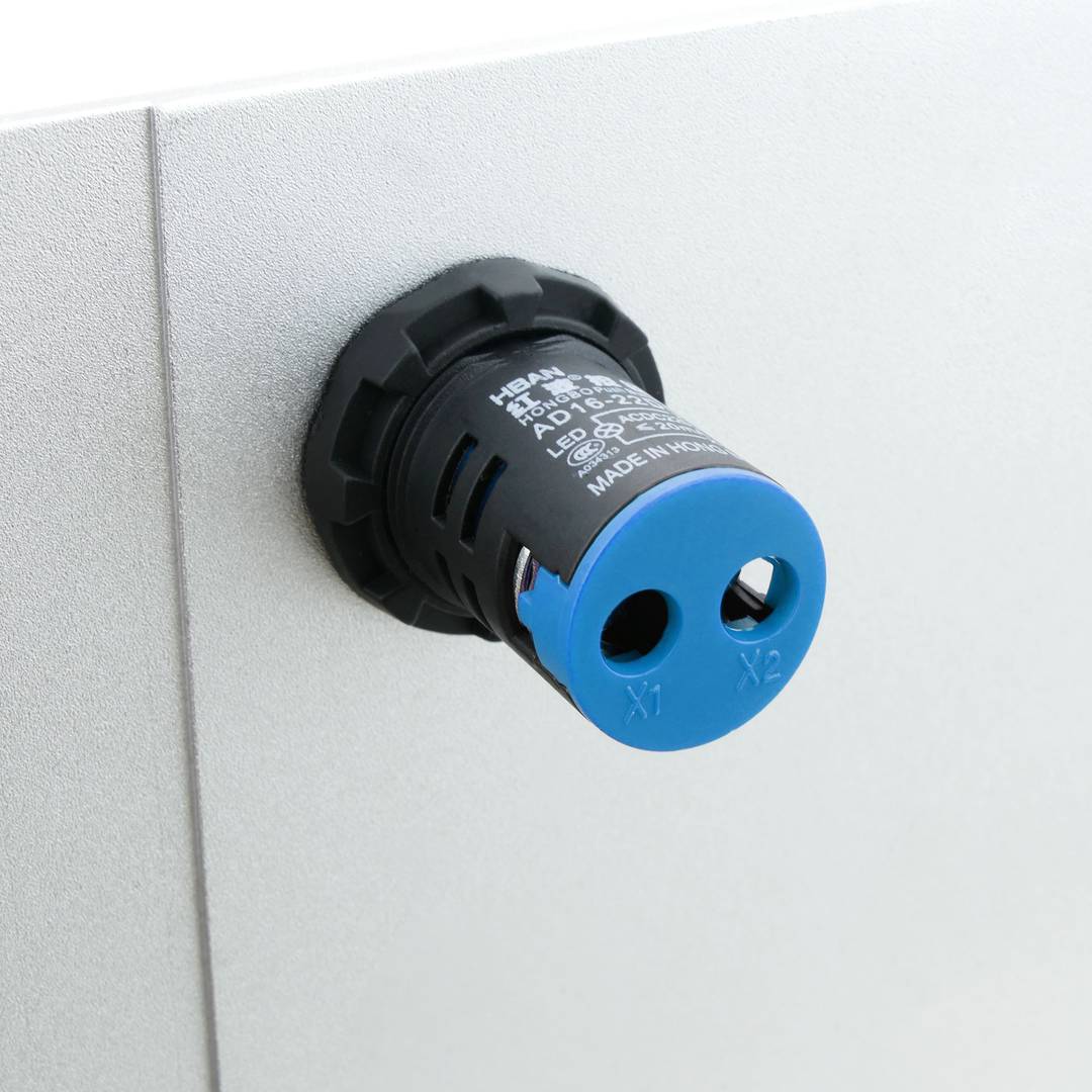 Luz piloto LED de 22 mm para paneles de control 220 VAC azul