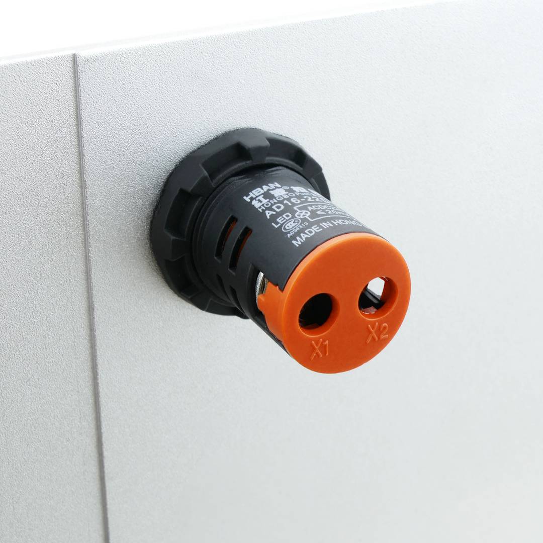 Luz piloto LED de 22 mm para paneles de control 220 VAC naranja