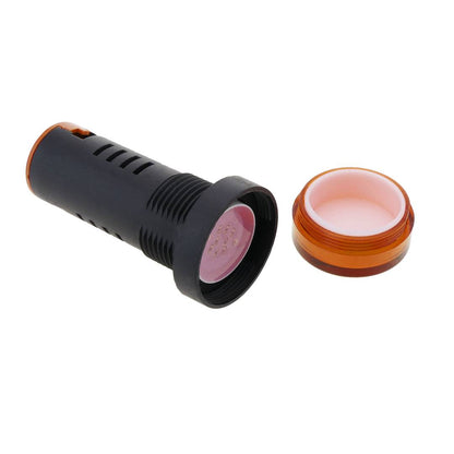 Luz piloto LED intermitente de 22 mm para paneles de control 220 VAC naranja